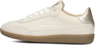 Fred De La Bretoniere Schoenen, Dames, Wit, 42 EU, Leer, Elegante Pearl Sign Lage Sneakers