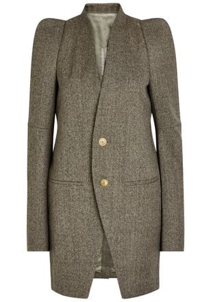 Rick Owens Metro Structured Wool Jacket - Black Other - 38 (UK6 / XS)