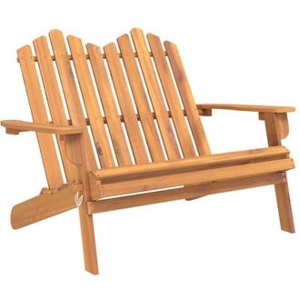 vidaXL Banco De Jard&iacute;n Adirondack Madera Maciza Acacia 126 Cm Vidaxl