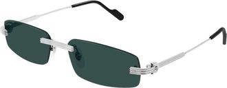 Cartier Stijlvolle Zonnebril voor Modieuze Look - unisex - Zonnebrillen - Grijs - ONE Size - Accessoires