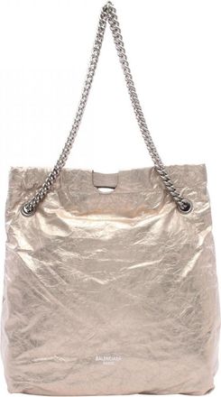 Balenciaga Gold Leather Handbag Tote Bag (Pre-Owned)