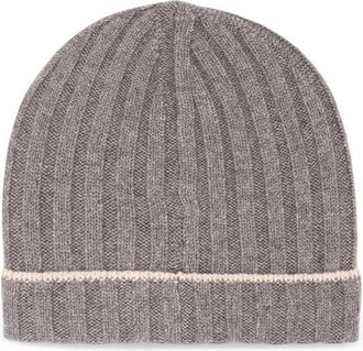 Brunello Cucinelli Cashmere Rib Knit Beanie