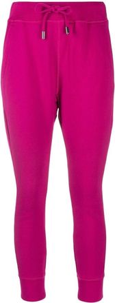 Dsquared2 Pink Tapered Drawstring Waist Cotton Trousers