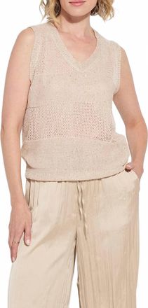 Lyss&eacute; Bria Sequined V-Neck Shell Top In Chablis