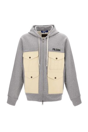 Junya Watanabe Utility Cotton Jacket With Drawstring Hood And Pocketed Design