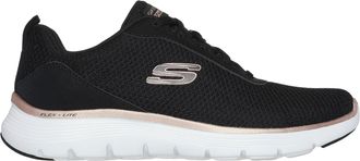 Skechers Womens/Ladies Flex Appeal 5.0 Uptake Contrast Trainers (Black/Rose Gold) - Size UK 8