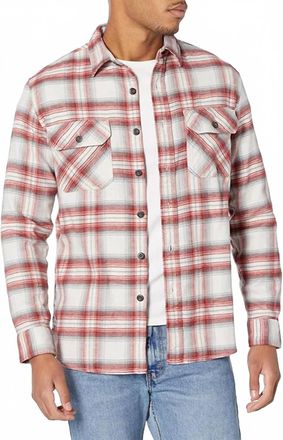 Pendleton Burnside Flannel Button Shirt In Red/white