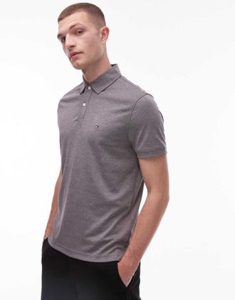 Tommy Hilfiger Polo stile Oxford grigio m&eacute;lange regular fit