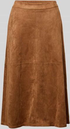 Freequent Regular Fit Midirock in Wildleder-Optik Modell Duva in Camel, Gr&ouml;&szlig;e XXL