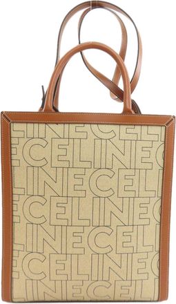 Celine Brown Canvas Tote Bag (Pre-Owned)