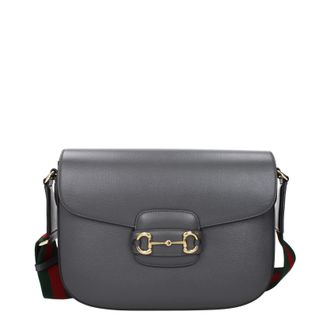 Gucci Damess Grijze leren crossbodytassen
