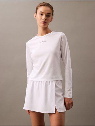 Calvin Klein Calvin Klein Womens Modern Sport Long Sleeve T-Shirt - White - XS