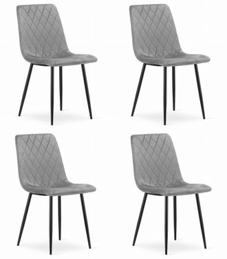 OEM Silla Turin - Terciopelo Gris Claro X 4