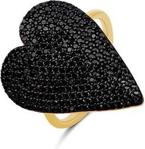 SHYMI Mon Amor Heart Ring in Black at Nordstrom, Size 6