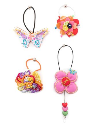 Amir Slama floral-appliqu&eacute; hair tie - Multicolour