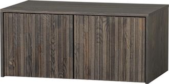 De Eekhoorn Massives Aufbewahrungsmöbel New Lewison mit zwei Schubladen - Espresso