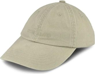 Stone Island Groene Baseballpet met Logo - Heren - Petten - Groen - ONE Size - Accessoires