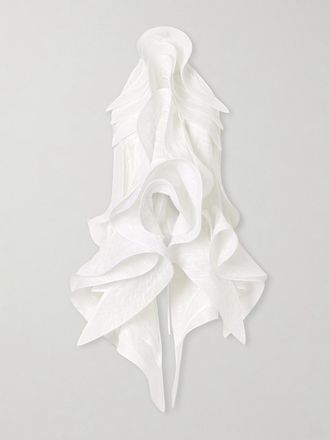 Maticevski Top In Organza Etoile Wave - Bianco