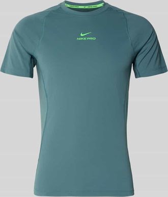 Nike T-Shirt mit Logo-Print und Raglan&auml;rmeln in Petrol, Gr&ouml;&szlig;e XXL