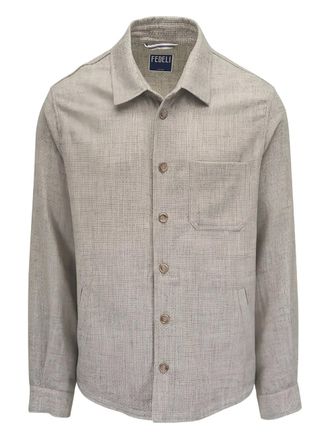Fedeli Shirtjack met zak en knopen - Beige
