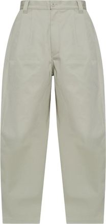 Moncler Katoenen Gabardine Broek - Heren - Wijde Broeken - Beige - S - Katoen - Broeken