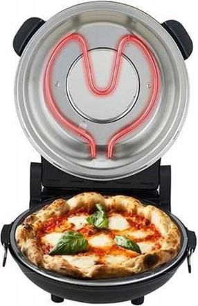 OEM Adler Hornos De Pizza El&eacute;ctrico Ad 6314, 40 Cm, Horneado Express, Control De Temperatura Hasta 400&deg;c, Temporizador 15 Min, Negro, Con 2 Esp&aacute;tulas Y Ba