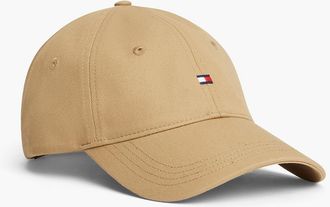 Tommy Hilfiger Mens Flag Logo Baseball Cap - Dark Dune