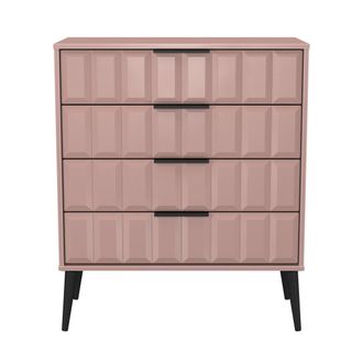 Welcome Furniture Bremen Ready Assembled 4 Drawer Chest in Kobe Pink - Welcome Furniture | TJ Hughes