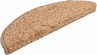 vidaXL Stair Mats 20 pcs 56x17x3 cm Beige Half Round vidaXL