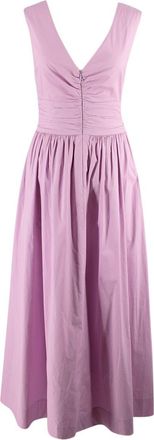 Staud Lavender Gloria Stretch-Cotton Poplin Maxi Dress Size XXS
