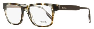 Ermenegildo Zegna Mens Retro Rectangular Eyeglasses EZ5260 020 Gray Havana 52mm
