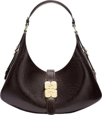 Ganni Kleine Kat Tas Shine - Dames - Schoudertassen - Bruin - ONE Size - Tassen