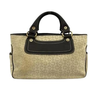 Celine Pre-owned Handbags, female, Beige, Size: ONE SIZE Pre-owned Suede Leather Handbag