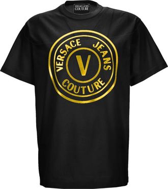 Versace Jeans Couture T-shirts en polos - Heren - T-shirts - Zwart - XL - Katoen - Tops