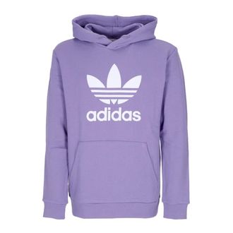 adidas Adicolor Classics Trefoil Hoodie - Heren - Sportshirts - Paars - XS - Katoen - Fitness