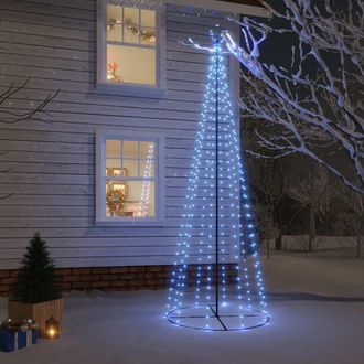 vidaXL &Aacute;rbol De Navidad C&oacute;nico 310 Led Azul 100x300 Cm Vidaxl