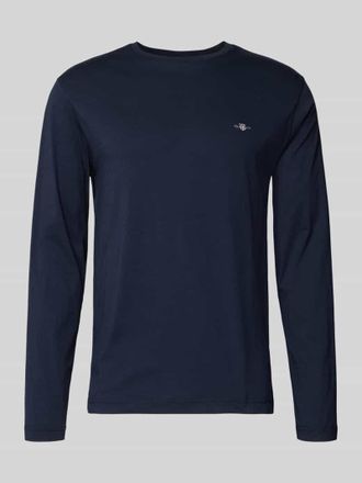 GANT Longsleeve mit Label-Stitching in Marine, Größe XXXL