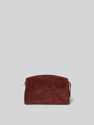 Victoria Beckham Clutch mit Logo-Pr&auml;gung in Dunkelbraun, Gr&ouml;&szlig;e 1