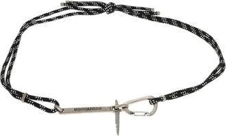 Dsquared2 Black Logo Rope Belt