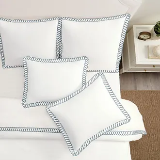 Ballard Designs Violette Embroidered Sham - Chartreuse Standard - Ballard Designs