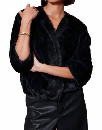 Bishop + Young Mica Faux Fur Jacket In Black