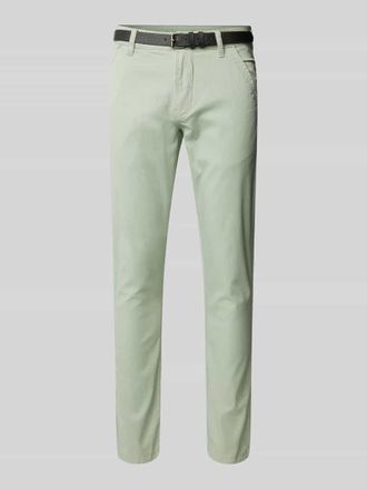 Lindbergh Lindbergh Classic Stretch Fit Chino mit G&uuml;rtel in Gruen, Gr&ouml;&szlig;e 30/32