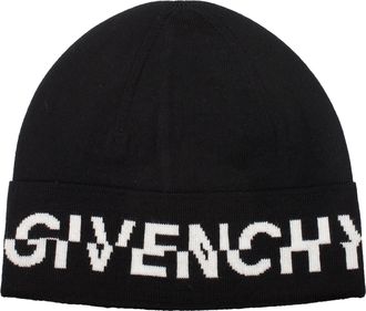 Givenchy Herens Wollen Muts Zwart/Wit
