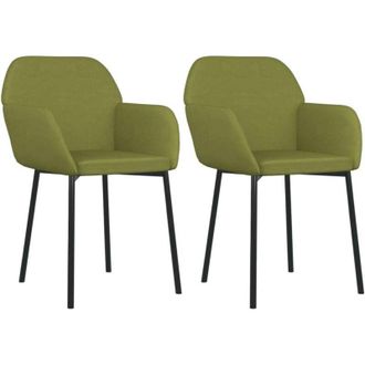 vidaXL Sillas De Comedor 2 Unidades Terciopelo Verde Claro Vidaxl
