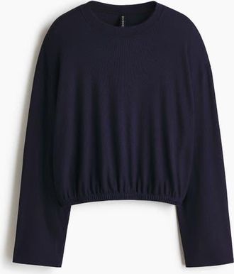 H&M Oversized Top in Navy Blue at Nordstrom, Size X-Small