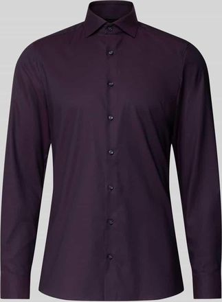 Olymp Level 5 Slim Fit Businesshemd aus Baumwolle mit Kentkragen in Aubergine, Gr&ouml;&szlig;e 38