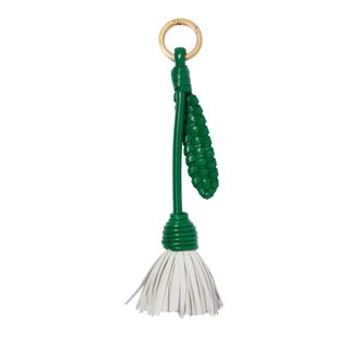 Bottega Veneta Intrecciato Leather Key Case - Green