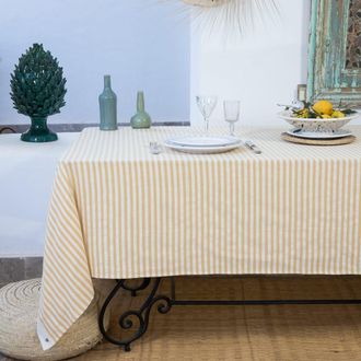 Febronie Mantel algod&oacute;n 180x300 amarillo mostaza