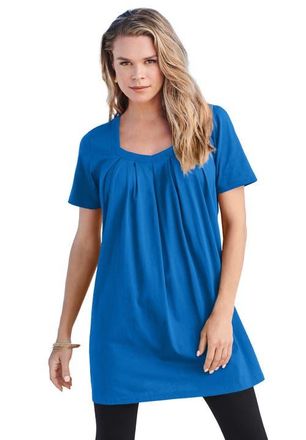 Roaman's Ultimate Pleatneck Tunic in Vivid Blue at Nordstrom, Size Large
