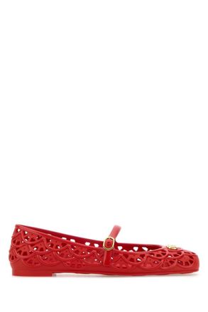 Valentino Garavani Red Logo Ballet Flats